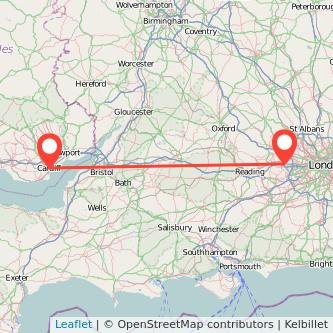 Cardiff Slough train map