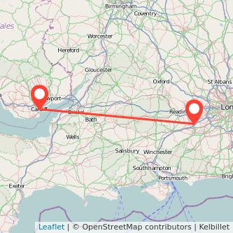 Cardiff Camberley bus map