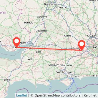 Cardiff Bracknell train map