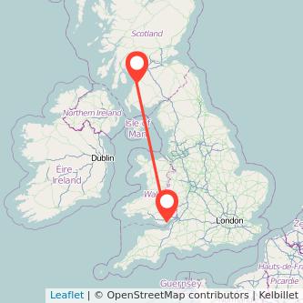 Cardiff Ayr train map