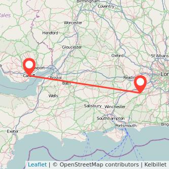 Cardiff Aldershot bus map