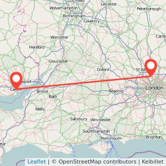 Cardiff High Barnet bus map