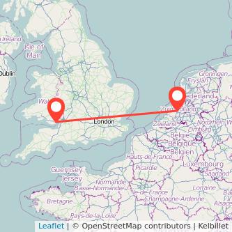 Cardiff Rotterdam train map