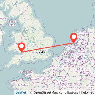 Cardiff Amsterdam train map