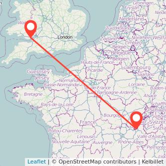 Cardiff Geneva train map