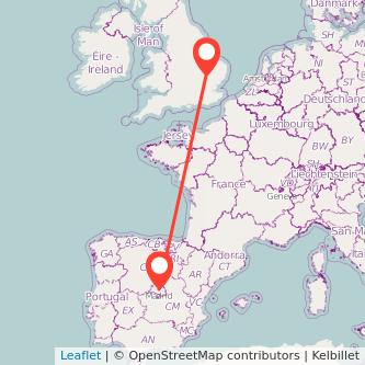 Cambridge Madrid train map