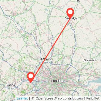 Cambridge Windsor train map