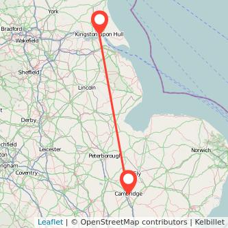 Cambridge Hull train map