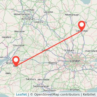 Cambridge Bath bus map