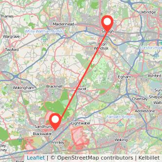 Camberley Slough bus map