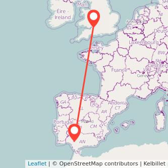 Bristol Seville flight map