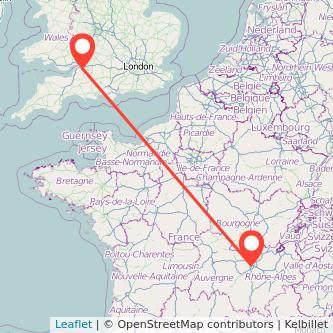 Bristol Lyon train map