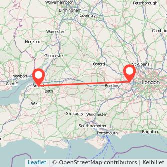 Bristol Slough train map