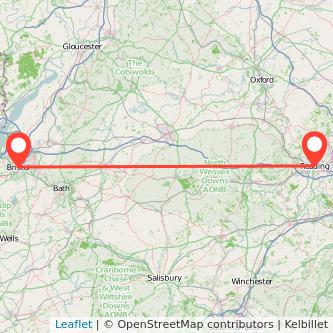 Bristol Reading train map