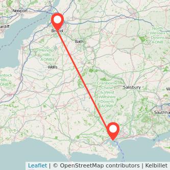 Bristol Poole train map