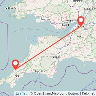 Bristol Newquay bus map