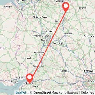 Bristol Mansfield bus map