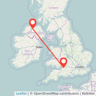 Bristol Derry flight map