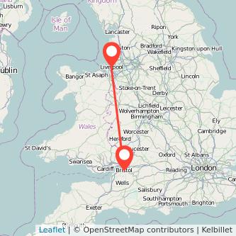 Bristol Liverpool bus map