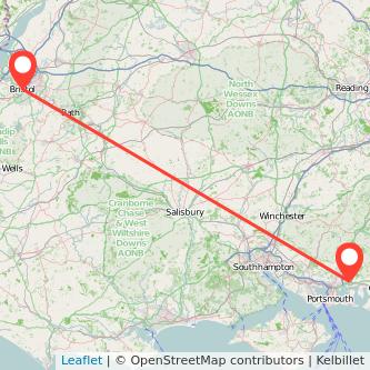 Bristol Havant train map