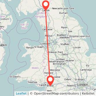 Bristol Carlisle train map