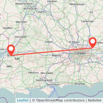 Bristol Brentwood train map