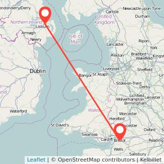Bristol Belfast bus map