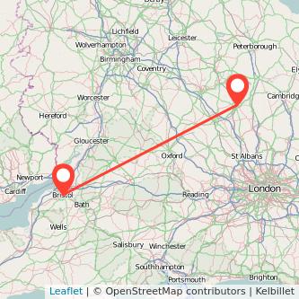 Bristol Bedford train map