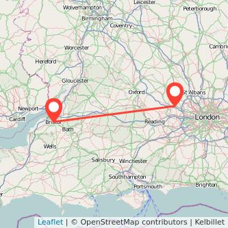 Bristol Beaconsfield train map