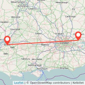 Bristol Basildon train map