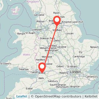 Bristol Barnsley bus map