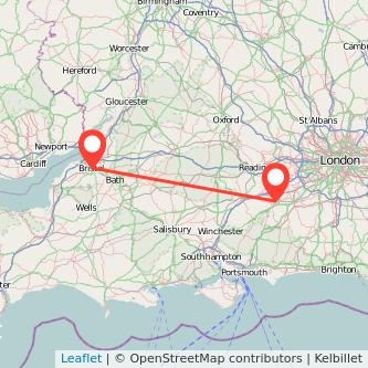 Bristol Aldershot bus map