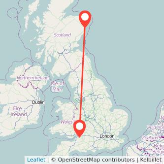 Bristol Aberdeen train map