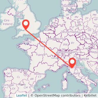 Bristol Florence train map