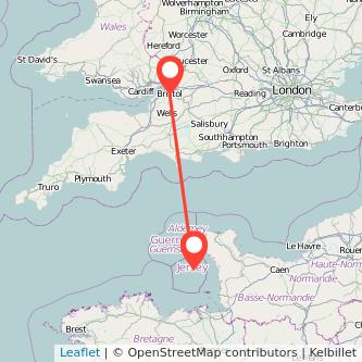 Bristol Jersey flight map