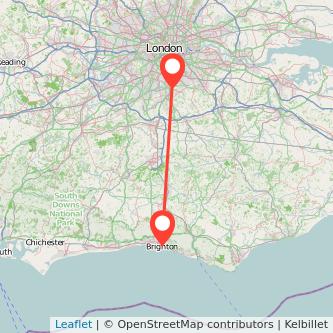 Brighton Croydon train map