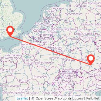 Brighton Munich train map