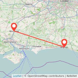 Brighton Winchester train map