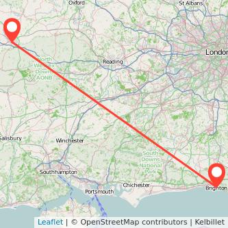 Brighton Swindon train map