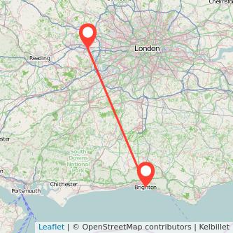 Brighton Slough train map