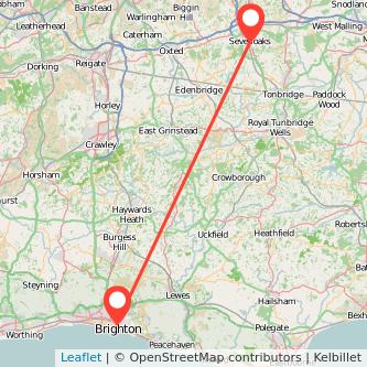 Brighton Sevenoaks train map