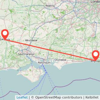 Brighton Salisbury train map