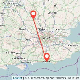 Brighton Milton Keynes train map