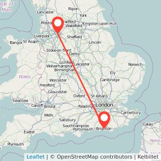 Brighton Manchester bus map