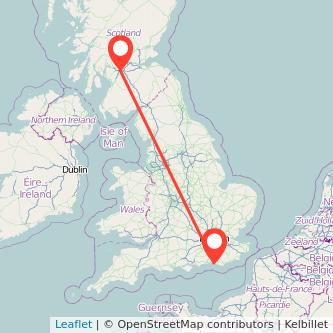 Brighton Glasgow train map