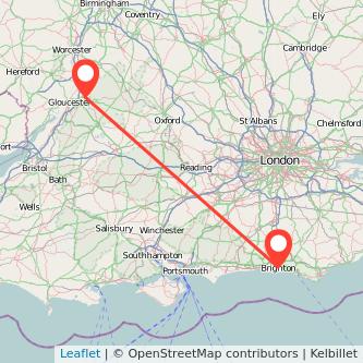 Brighton Cheltenham train map