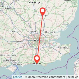 Brighton Cambridge train map