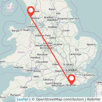 Brighton Blackpool train map