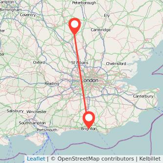 Brighton Bedford train map