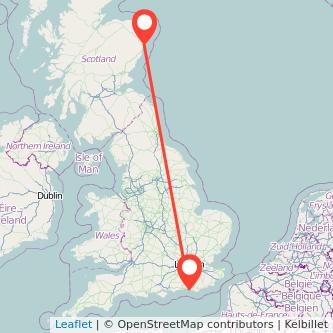 Brighton Aberdeen train map